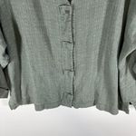 Eileen Fisher ‎ Linen Button Front Jacket Shaket Green Size Large Boho Minimalist Photo 2