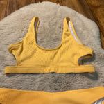 Cupshe  Bikini Size‎ Medium Orange Ribbed Side Cut Outs Swimsuit Photo 1