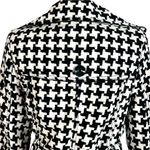 Me Jane  Houndstooth Trench Coat Jacket Size S Wool Blend Black White Photo 6