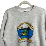 Hanes Vintage Womens Sz L Gray Underwater Recovery Team Sweatshirt Made In USA Photo 1