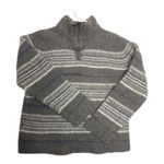 Zegna Sport wool sweater high neck & 1/4 zip gray & cream size small Photo 8