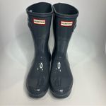 Hunter  original glossy gray rain boots waterproof modern‎ trendy woman’s size 10 Photo 2