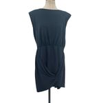 Free People  Runaway Knit Mini‎ Dress Sleeveless Draped Black Size XL Photo 2