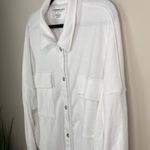NEW NWT The Sweatshirt Project 3X White Button Up Long Sleeve Sweatshirt Photo 3