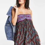 Free People  Elowen Tube Romper in Dark Combo Size S EUC Photo 0