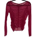 Free People INTIMATELY Most Likely Layering Top Sheer Glass Roses Red NWT XS Photo 4