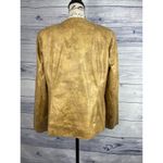 JM Collection Faux Leather Zip Up Jacket Womens 12p Snake Brown Pockets Lined Photo 2