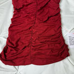 ASOS Ruched Bodycon Dress in Oxblood SZ 10 NWT Red Photo 5