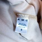 AMO Velour Sweatshirt Womens S 70s Gold Beige V Photo 7