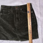 Superdry  Olive Green Corduroy Mini Skirt Raw Hem Size 28 Photo 9