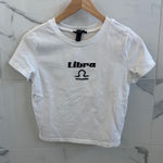 Forever 21 Libra embroidered graphic cropped tee from - size medium - not sheer! Photo 0