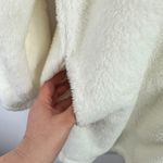 Aerie Fleece Romper Women Large White Zip Front Cozy Lounge Soft Girl Kawaii NWT Photo 3