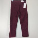 RE/DONE Corduroy Pants NWT Burgundy Red USA High Rise Stovepipe Photo 4