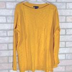 Vince  Yellow Boatneck Long Sleeve Cotton Sweater Size S Photo 8