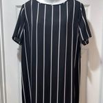 Belle Sky BELLE & SKY Black White Striped Shift Dress Photo 6