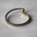 Vintage Dainty Avon Gold Tone Pink Solitaire Birthday Gemstone Ring Size 8.25 Photo 3