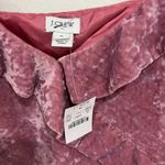 J.Crew  Pink Purple Crushed Velvet Ruffle Tank Top Size Medium New Photo 1