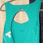 Loft Green Eyelet Keyhole-Back Dress Photo 3