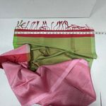 Unique Beautiful Lilac/Sage Silk Scarf Photo 4