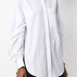 3.1 Phillip Lim Ruched Long Sleeve Denim Chambray Button Down Shirt Size 8 Photo 0