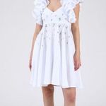 NWT Fanm Mon Galata Dress size Small Wanga White ruffle mini dress linen Photo 0