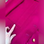 Oleg Cassini VTG Blazer Suit Wool Set Skirt Magenta Fuschia Pink Size 10 S M Photo 9