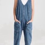 Free People High Roller Denim Jumpsuit Overalls Photo 3