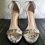 Lulus Snake Ankle Strap Heels Women's Size 8.5 Black Photo 1