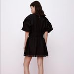 ZARA Mini DRESS W/ MATCHING LACE TRIM BALOON SLEEVES Black Size XS NEW Photo 10