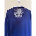 Sag Harbor  Purple Floral Layered Look Ruffle Cardigan Blouse Shirt Petite Small Photo 10