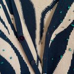 Vintage Storybook Knits Tiger Stripe Beaded Cardigan Multi Size M Photo 4