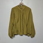 Dôen Jane Blouse in Giolden Willow Organic Cotton Viscose Size XL Yellow Photo 3