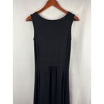Liz Lange  Womens Black Sleeveless V-Neck Dress With Bow Front & Belt Detail XS Photo 5