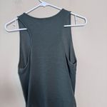 Monrow Sleeveless Shirred Bodycon Tank Dress Green Size L Photo 11