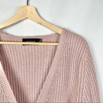 MINKPINK Dusty Rose Pink Wrap Front Knit Sweater XS Photo 4