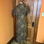 Vtg 90s Paisley and leopard maxi dress Tan Size M Photo 8