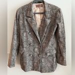 BLANK NYC Women’s Size M Blazer Snakeskin Print Double Breasted Photo 4