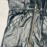 Jacqueline Ferrar Vintage Black Genuine Leather  Coat Jacket Photo 5