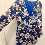 Venus New  Floral Boho Festival Floral Romper Size 8 NWT Long Sleeve Tie Waist Photo 5