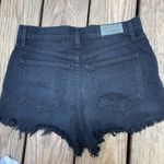Carmar LF Los Angeles Button Front Distressed Black Denim Shorts Size 26 Photo 1