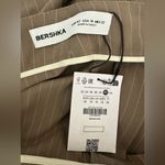 Bershka  Stripe Wide Legs high rise Pants tan/cream size 10 NWT Photo 4