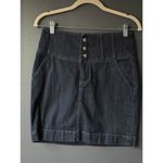 EXPRESS  Women's Denim Skirt High Waist Button Front Photo 1