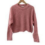 American Eagle  Oversized Chunky Knit Crewneck‎ Sweater Pink Size Small Photo 2