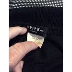 Medium women cropped zip front sweater short sleeve Pink black collar retro look Photo 4