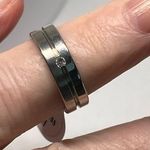 Stainless Steel Ring Cubic Zirconia Crystal Size 8 Photo 0