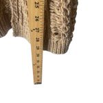 Soft Surroundings  S/M Tan Open Knit Oversized Shrug Open Front‎ Cardigan Sweater Photo 8