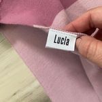 Lucia wool Scarf with pompoms, NWOT, length is 48, width is 11, pink and brown Photo 1