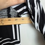 IC By Connie K Tunic Top Womens 3X Black White Striped Tie Photo 6