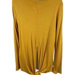 White Birch Mustard Long Sleeve Waffle XL Tie Knot In Back Top NWT Photo 1