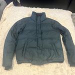 Athleta Goose Down Puffer Winter Coat Navy Blue Women’s Small Full Zip EUC Photo 1